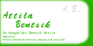 attila bentsik business card